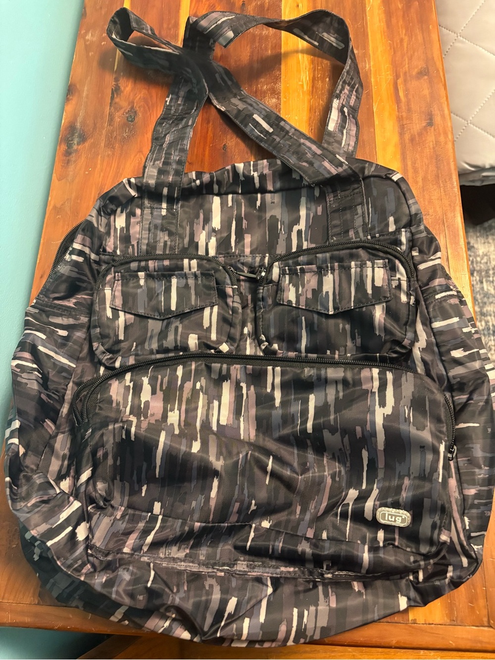 lug multi-colored Puddle Jumper Tote